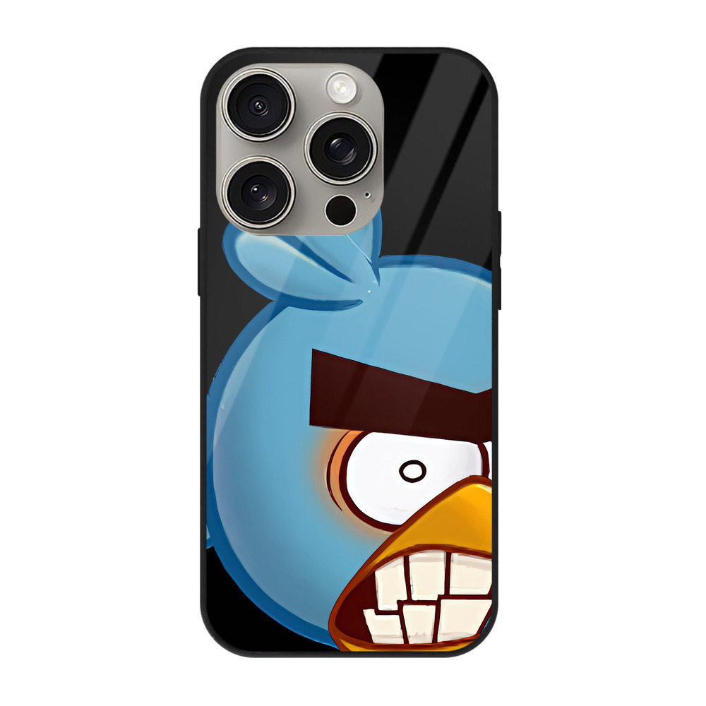 （画像用） Angry Birds アングリーバード 【iPhone15Pro対応】スマホケース 耐衝撃＆黄変防止 背面ガラス