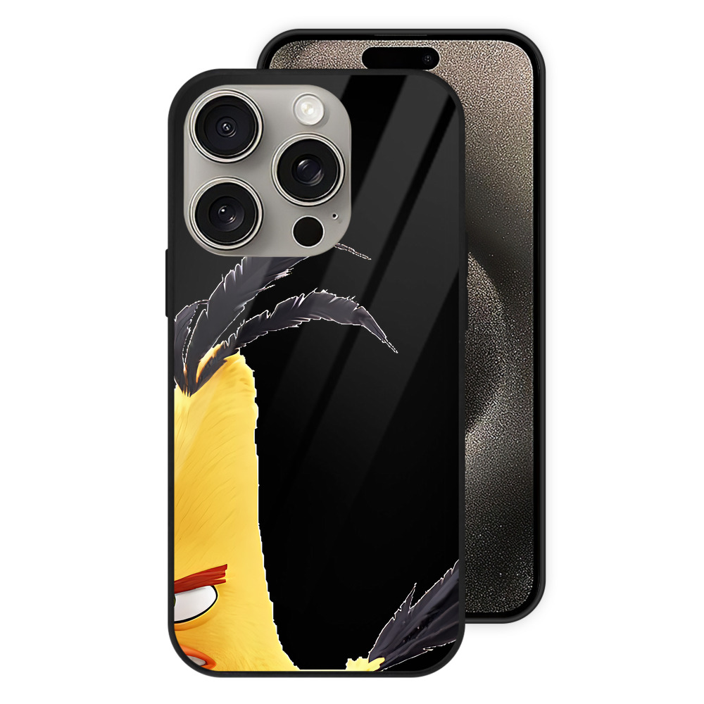 （画像用） Angry Birds アングリーバード 【iPhone15Pro対応】スマホケース 耐衝撃＆黄変防止 背面ガラス