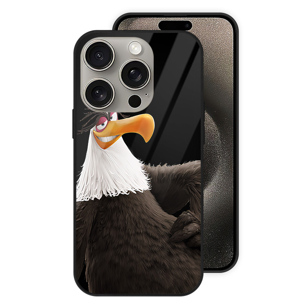 （画像用） Angry Birds アングリーバード 【iPhone15Pro対応】スマホケース 耐衝撃＆黄変防止 背面ガラス