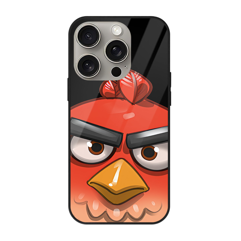（画像用） Angry Birds アングリーバード 【iPhone15Pro対応】スマホケース 耐衝撃＆黄変防止 背面ガラス