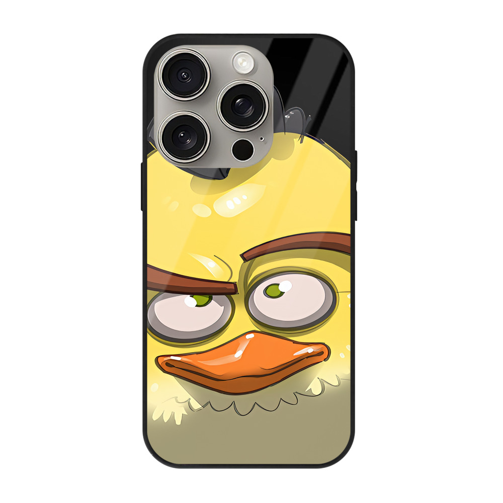 （画像用） Angry Birds アングリーバード 【iPhone15Pro対応】スマホケース 耐衝撃＆黄変防止 背面ガラス