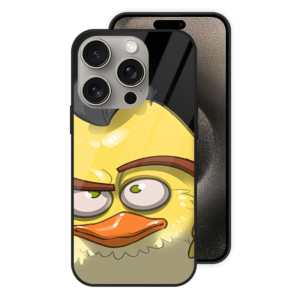 （画像用） Angry Birds アングリーバード 【iPhone15Pro対応】スマホケース 耐衝撃＆黄変防止 背面ガラス