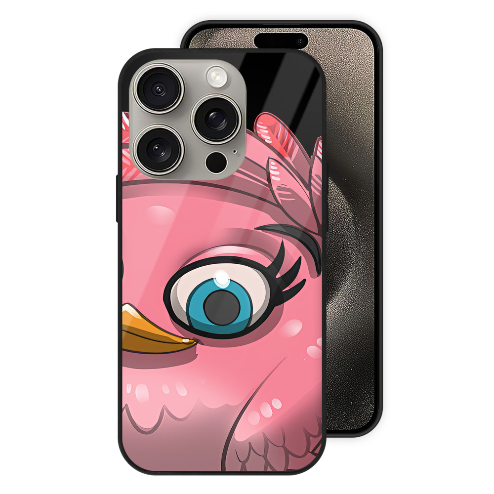 （画像用） Angry Birds アングリーバード 【iPhone15Pro対応】スマホケース 耐衝撃＆黄変防止 背面ガラス