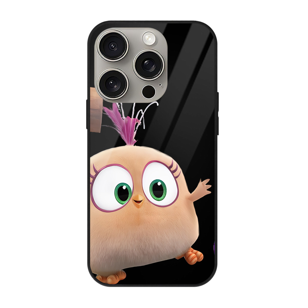（画像用） Angry Birds アングリーバード 【iPhone15Pro対応】スマホケース 耐衝撃＆黄変防止 背面ガラス