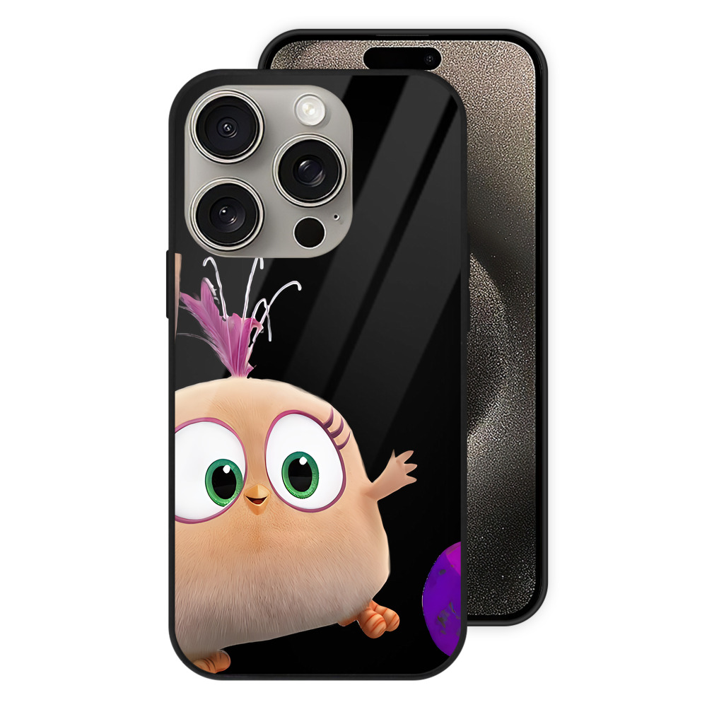 （画像用） Angry Birds アングリーバード 【iPhone15Pro対応】スマホケース 耐衝撃＆黄変防止 背面ガラス