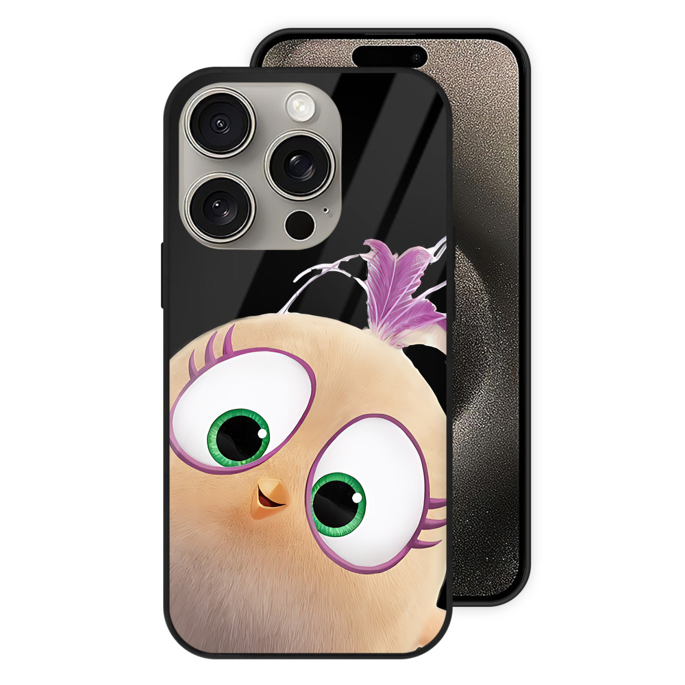 （画像用） Angry Birds アングリーバード 【iPhone15Pro対応】スマホケース 耐衝撃＆黄変防止 背面ガラス