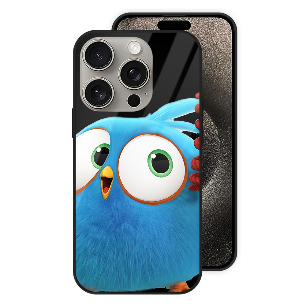 （画像用） Angry Birds アングリーバード 【iPhone15Pro対応】スマホケース 耐衝撃＆黄変防止 背面ガラス