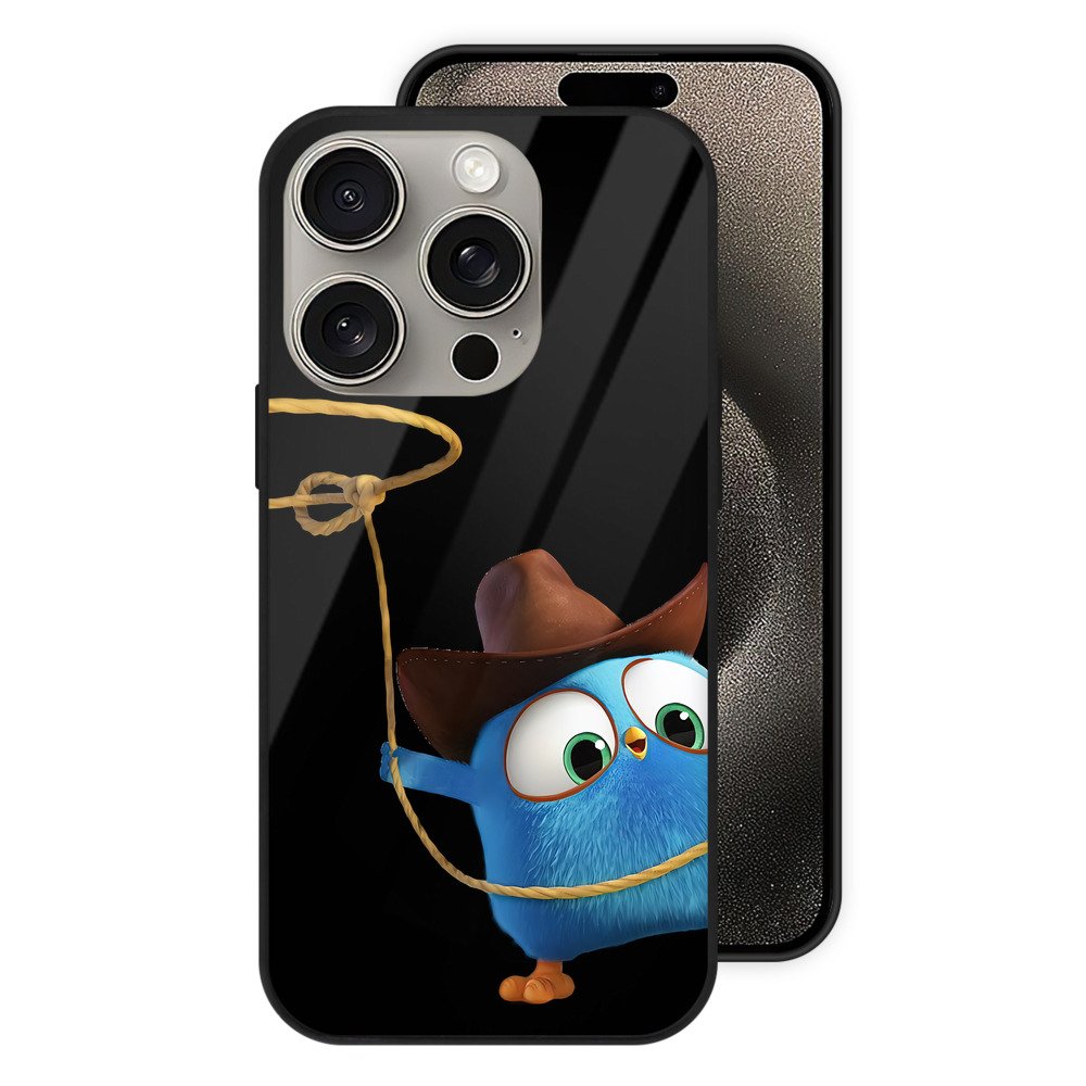 （画像用） Angry Birds アングリーバード 【iPhone15Pro対応】スマホケース 耐衝撃＆黄変防止 背面ガラス