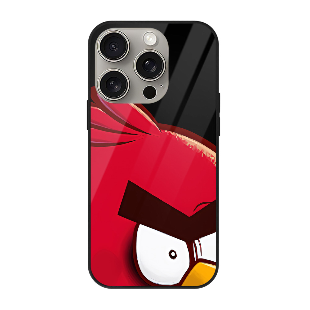（画像用） Angry Birds アングリーバード 【iPhone15Pro対応】スマホケース 耐衝撃＆黄変防止 背面ガラス