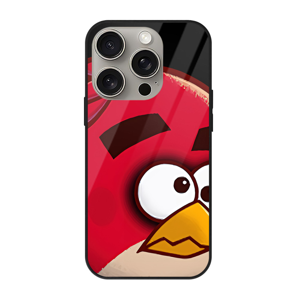 （画像用） Angry Birds アングリーバード 【iPhone15Pro対応】スマホケース 耐衝撃＆黄変防止 背面ガラス
