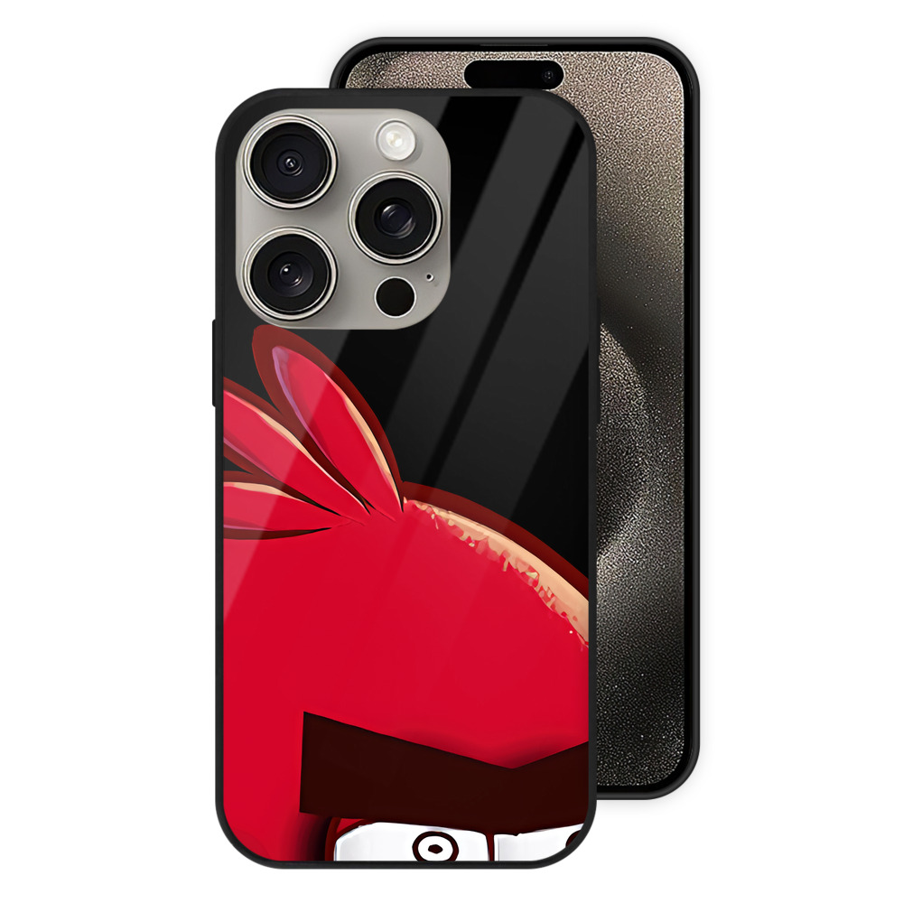 （画像用） Angry Birds アングリーバード 【iPhone15Pro対応】スマホケース 耐衝撃＆黄変防止 背面ガラス