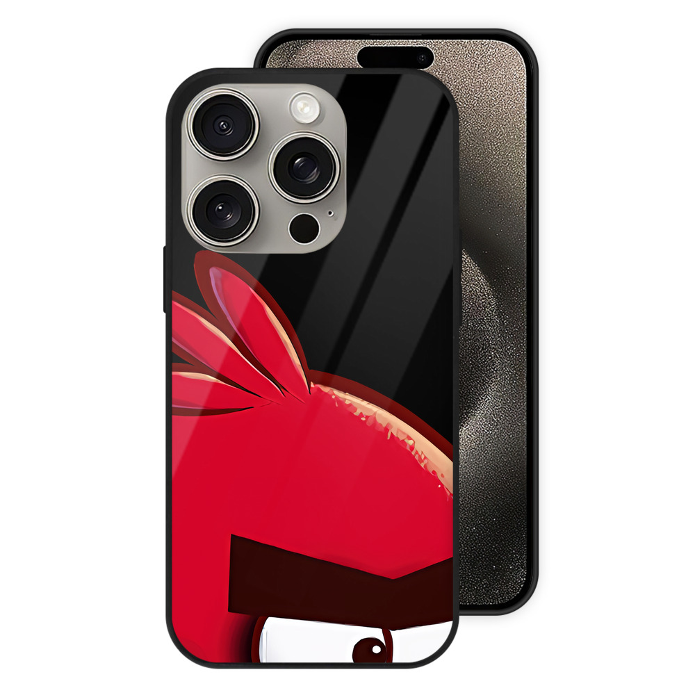 （画像用） Angry Birds アングリーバード 【iPhone15Pro対応】スマホケース 耐衝撃＆黄変防止 背面ガラス