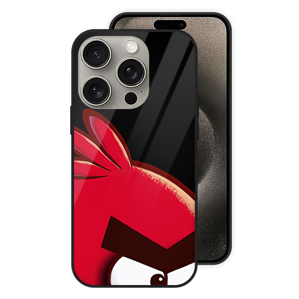 （画像用） Angry Birds アングリーバード 【iPhone15Pro対応】スマホケース 耐衝撃＆黄変防止 背面ガラス