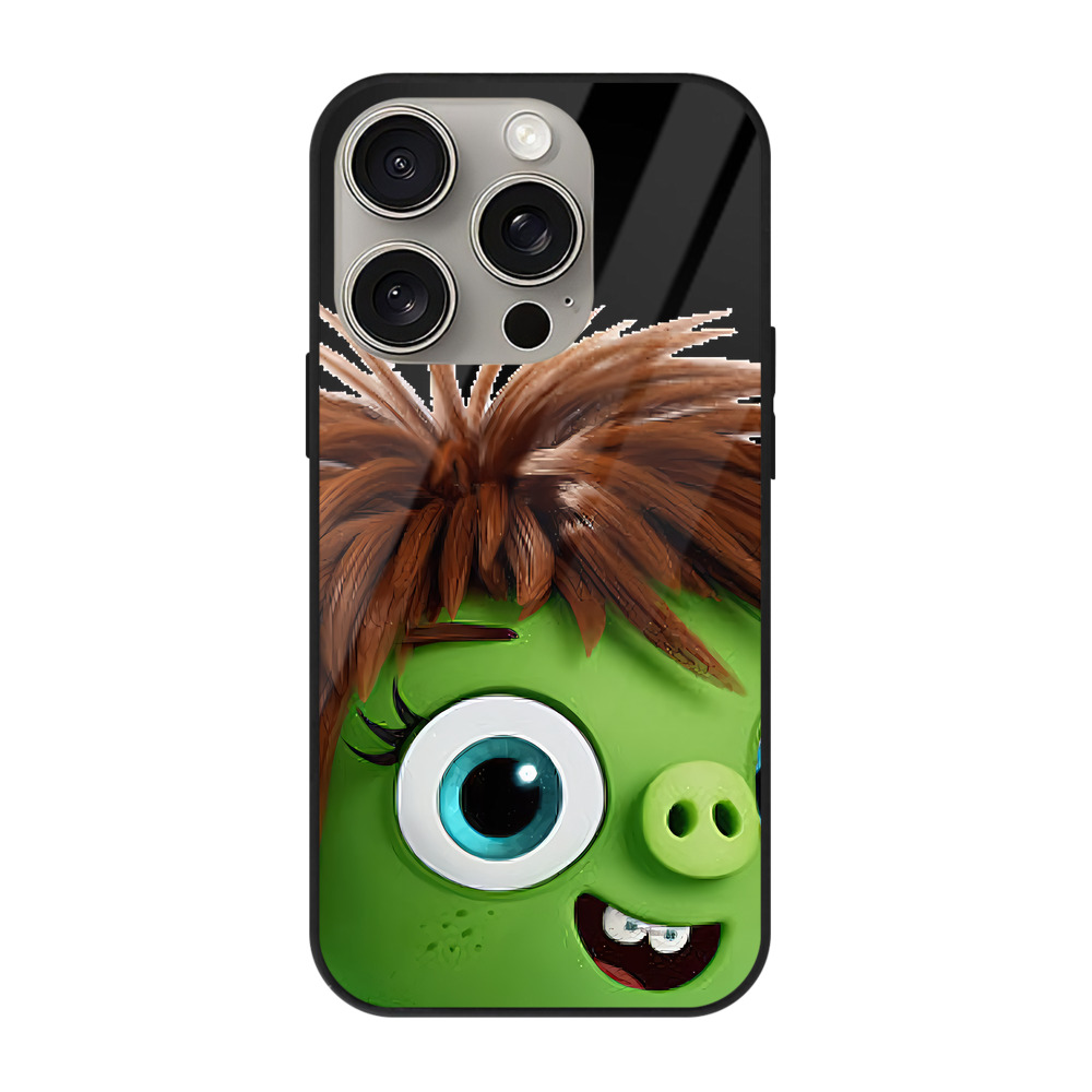 （画像用） Angry Birds アングリーバード 【iPhone15Pro対応】スマホケース 耐衝撃＆黄変防止 背面ガラス
