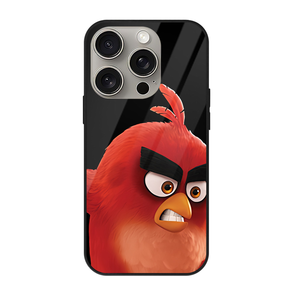 （画像用） Angry Birds アングリーバード 【iPhone15Pro対応】スマホケース 耐衝撃＆黄変防止 背面ガラス
