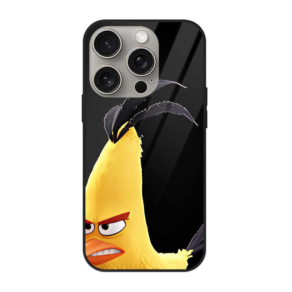 （画像用） Angry Birds アングリーバード 【iPhone15Pro対応】スマホケース 耐衝撃＆黄変防止 背面ガラス