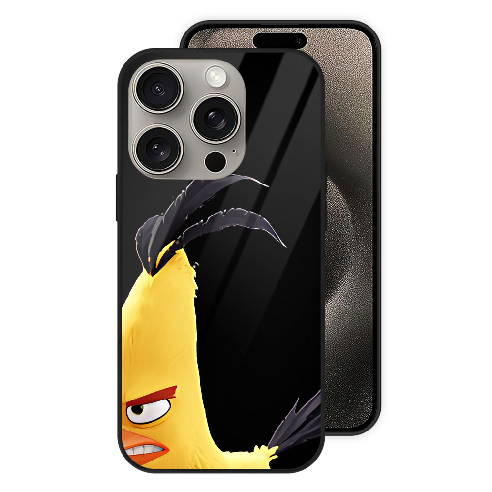 （画像用） Angry Birds アングリーバード 【iPhone15Pro対応】スマホケース 耐衝撃＆黄変防止 背面ガラス