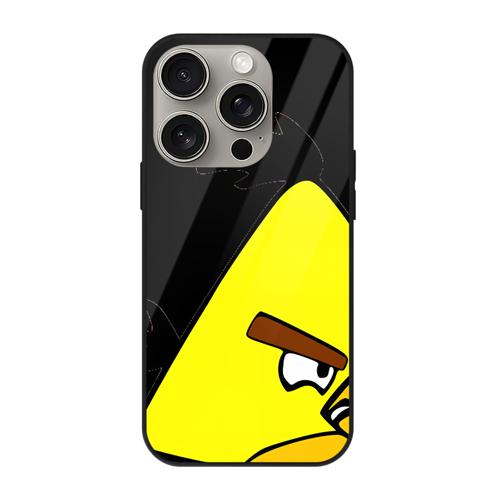 （画像用） Angry Birds アングリーバード 【iPhone15Pro対応】スマホケース 耐衝撃＆黄変防止 背面ガラス