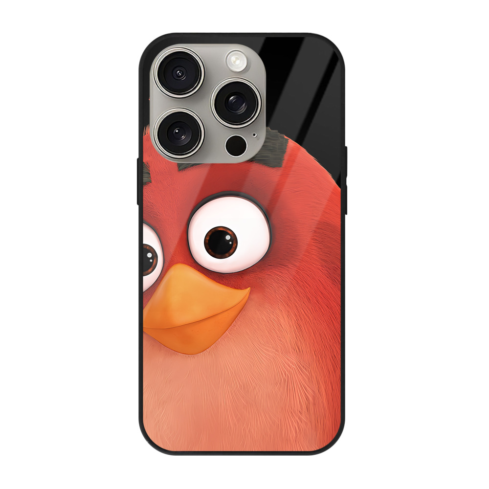 （画像用） Angry Birds アングリーバード 【iPhone15Pro対応】スマホケース 耐衝撃＆黄変防止 背面ガラス