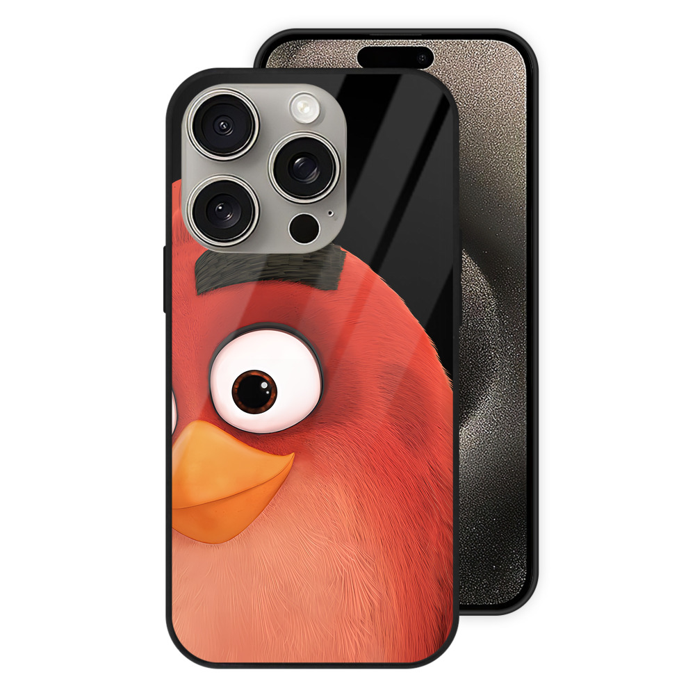 （画像用） Angry Birds アングリーバード 【iPhone15Pro対応】スマホケース 耐衝撃＆黄変防止 背面ガラス