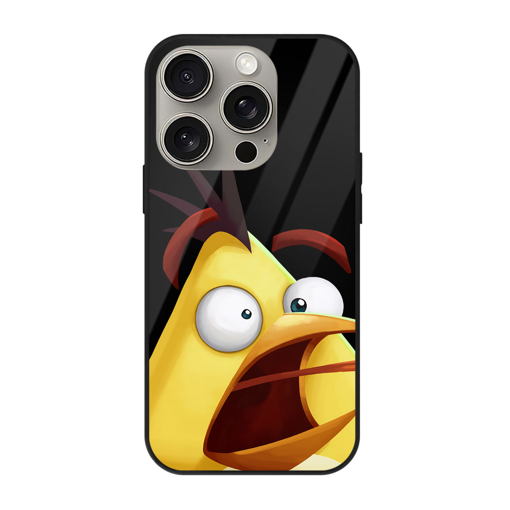 （画像用） Angry Birds アングリーバード 【iPhone15Pro対応】スマホケース 耐衝撃＆黄変防止 背面ガラス