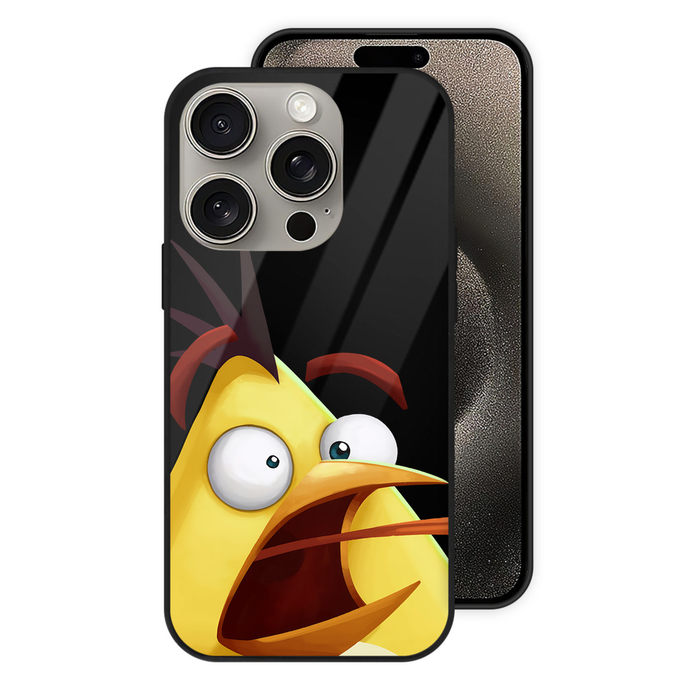 （画像用） Angry Birds アングリーバード 【iPhone15Pro対応】スマホケース 耐衝撃＆黄変防止 背面ガラス