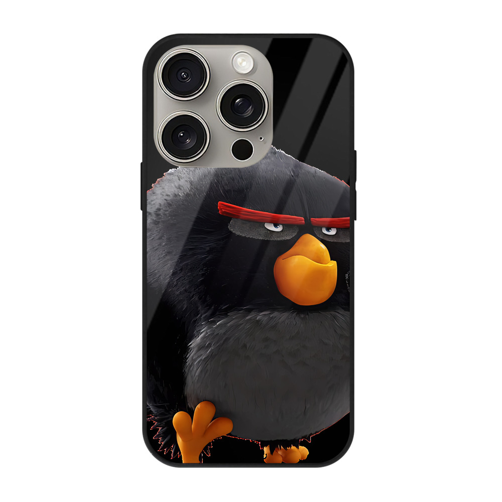 （画像用） Angry Birds アングリーバード 【iPhone15Pro対応】スマホケース 耐衝撃＆黄変防止 背面ガラス