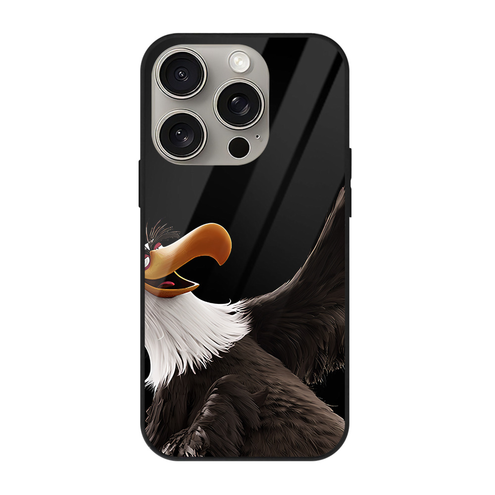 （画像用） Angry Birds アングリーバード 【iPhone15Pro対応】スマホケース 耐衝撃＆黄変防止 背面ガラス