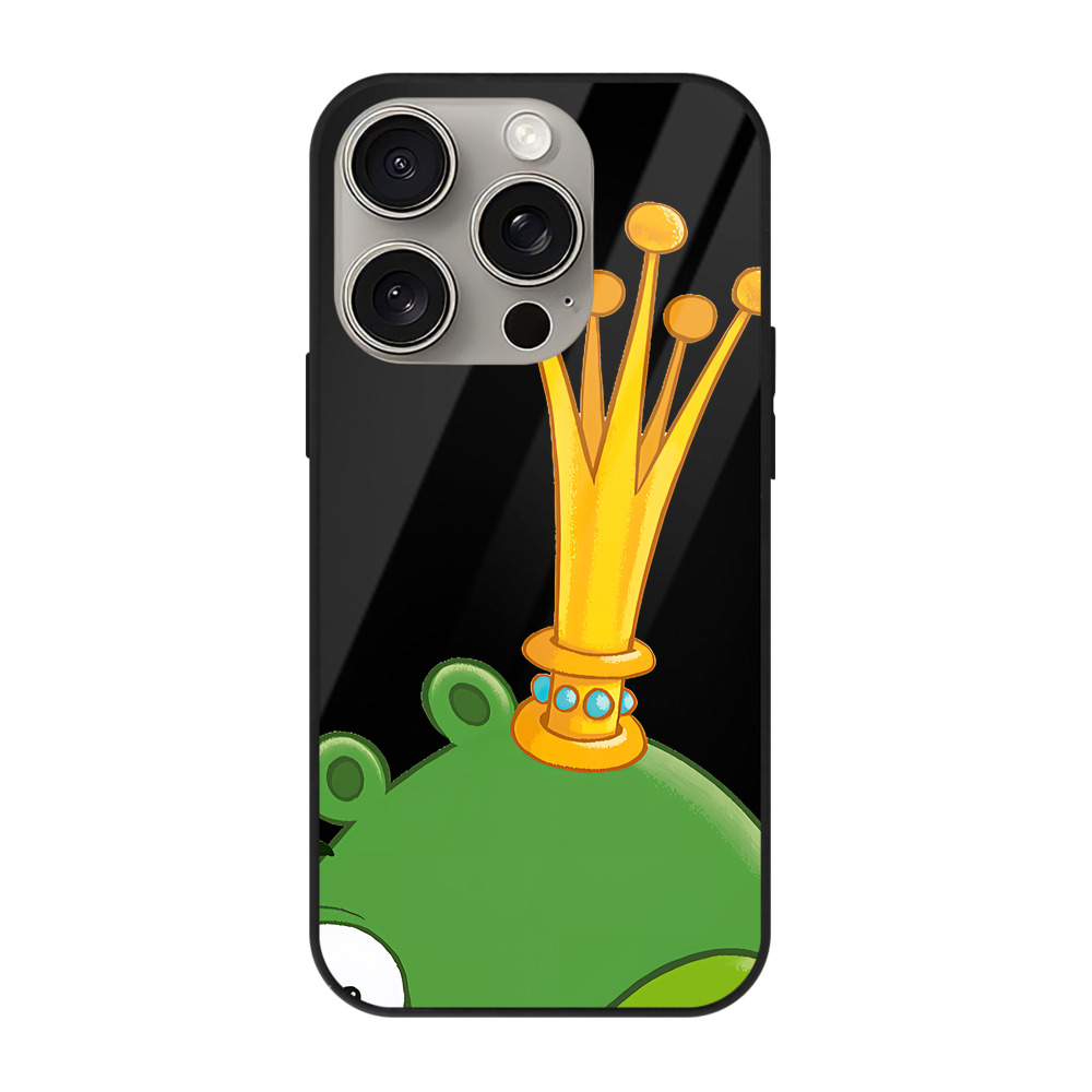 （画像用） Angry Birds アングリーバード 【iPhone15Pro対応】スマホケース 耐衝撃＆黄変防止 背面ガラス