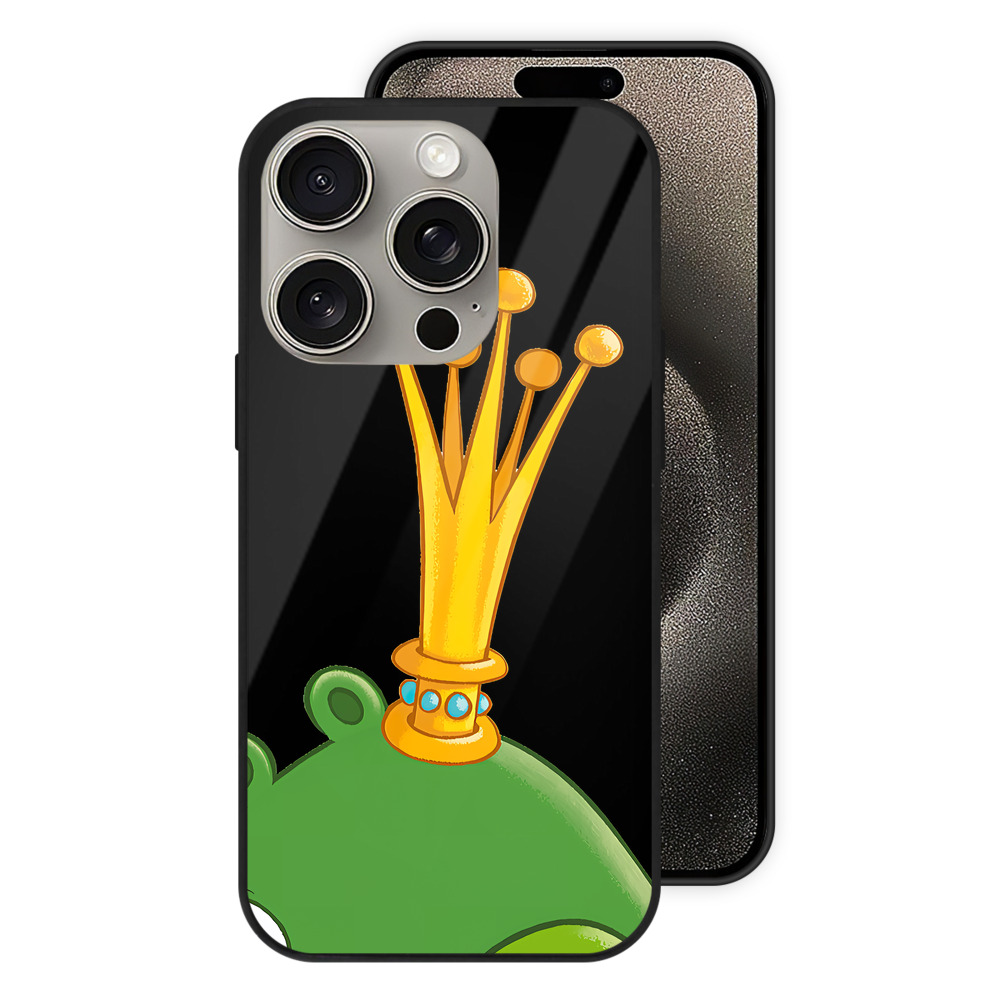 （画像用） Angry Birds アングリーバード 【iPhone15Pro対応】スマホケース 耐衝撃＆黄変防止 背面ガラス