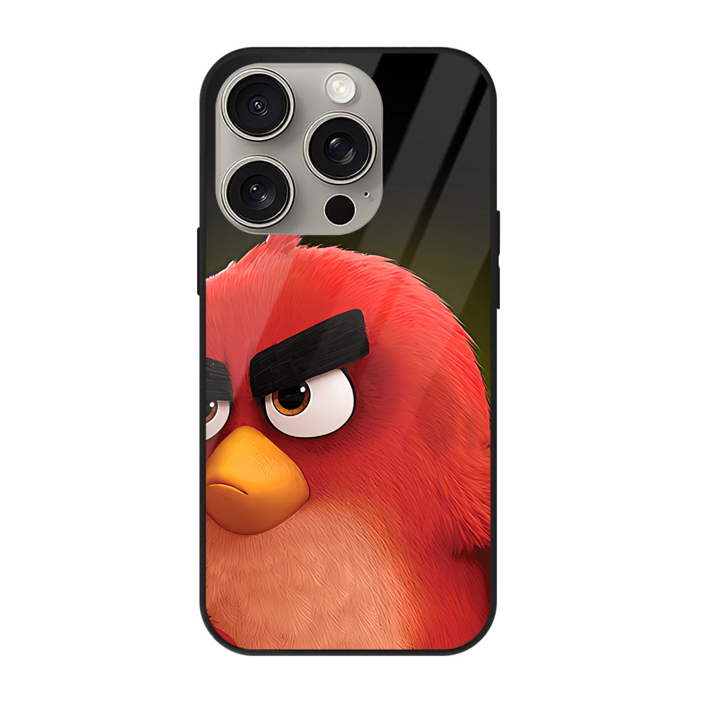 （画像用） Angry Birds アングリーバード 【iPhone15Pro対応】スマホケース 耐衝撃＆黄変防止 背面ガラス