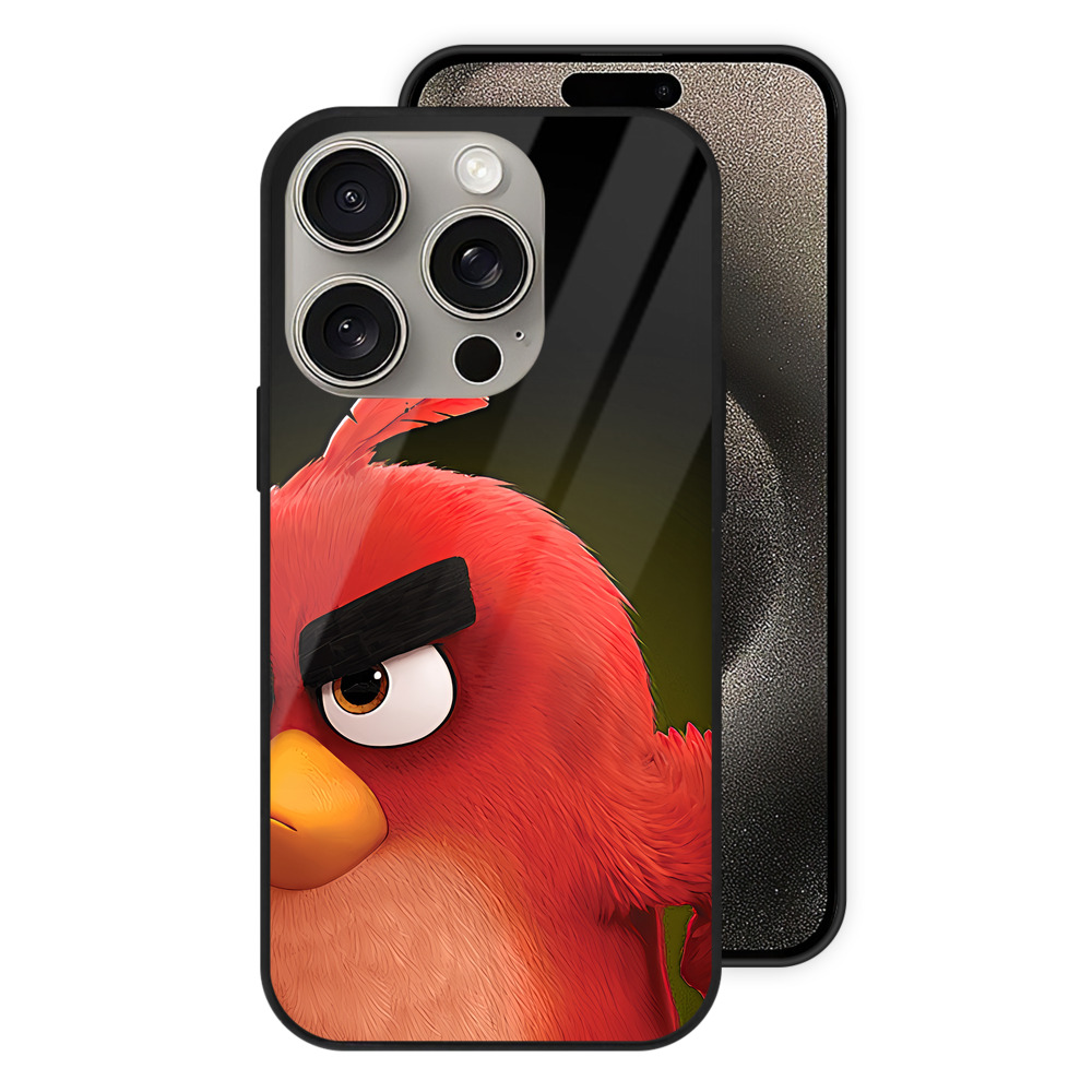 （画像用） Angry Birds アングリーバード 【iPhone15Pro対応】スマホケース 耐衝撃＆黄変防止 背面ガラス