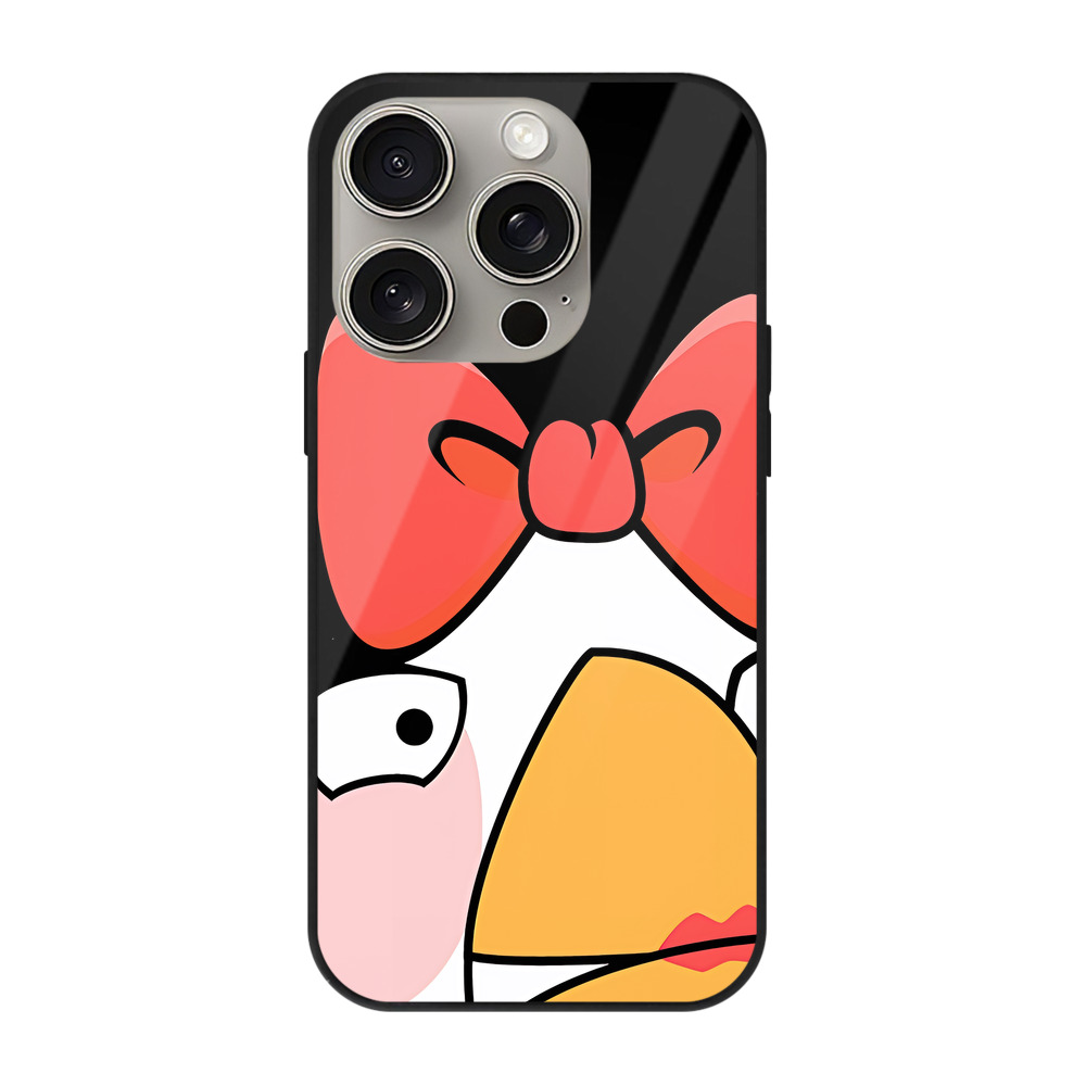 （画像用） Angry Birds アングリーバード 【iPhone15Pro対応】スマホケース 耐衝撃＆黄変防止 背面ガラス
