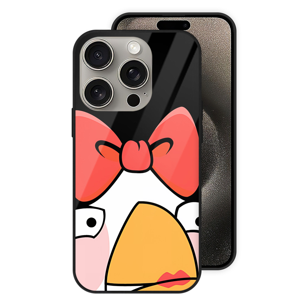 （画像用） Angry Birds アングリーバード 【iPhone15Pro対応】スマホケース 耐衝撃＆黄変防止 背面ガラス