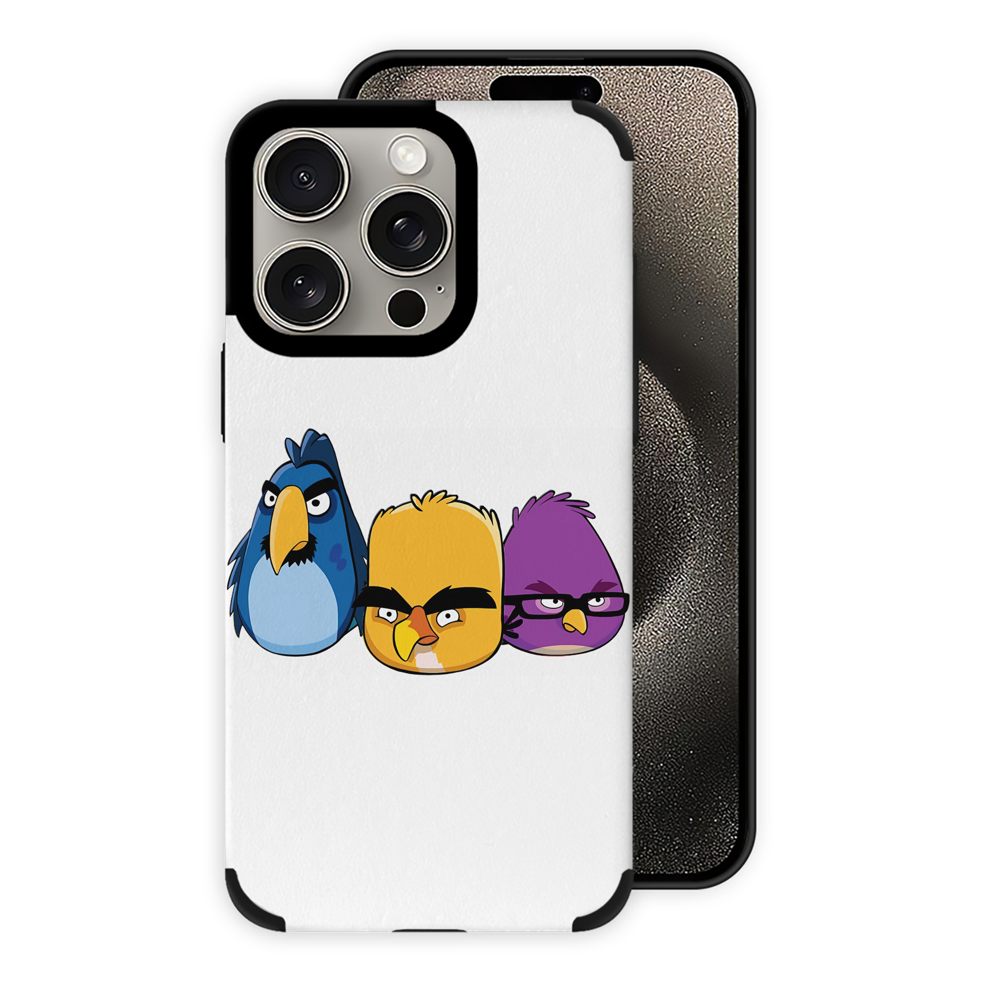 （画像用） Angry Birds アングリーバード 【iPhone15ProMax対応】 PUレザー スマホケース 耐衝撃＆黄変防止