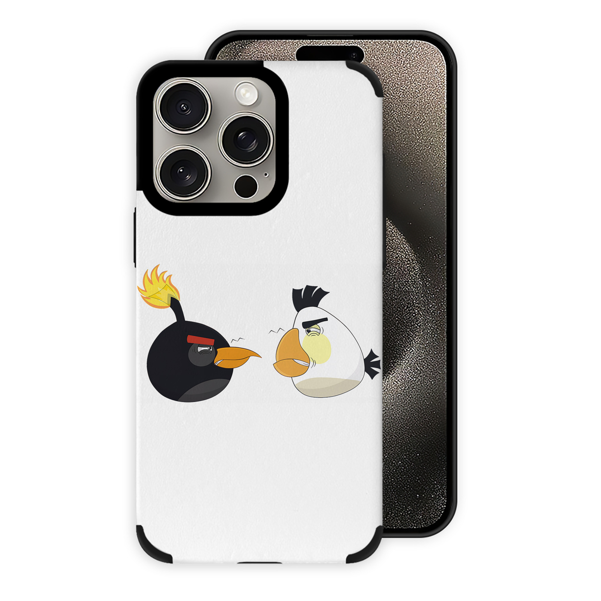 （画像用） Angry Birds アングリーバード 【iPhone15ProMax対応】 PUレザー スマホケース 耐衝撃＆黄変防止
