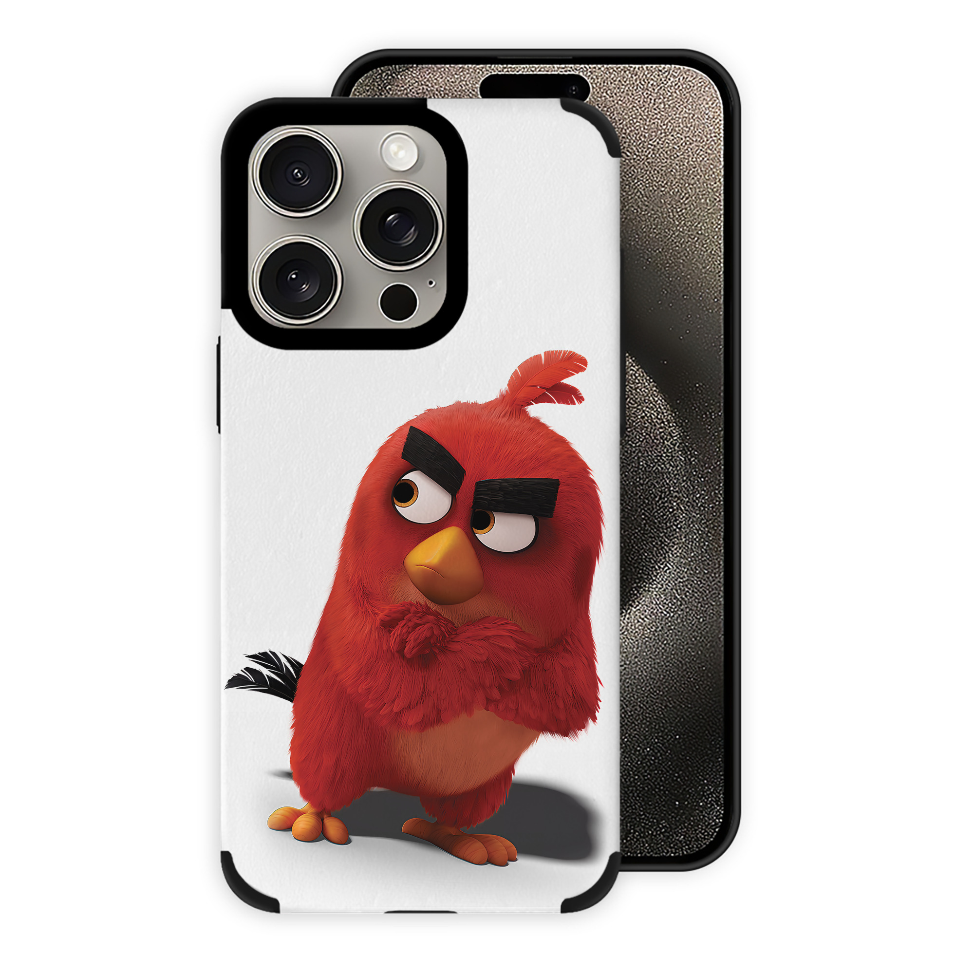 （画像用） Angry Birds アングリーバード 【iPhone15ProMax対応】 PUレザー スマホケース 耐衝撃＆黄変防止