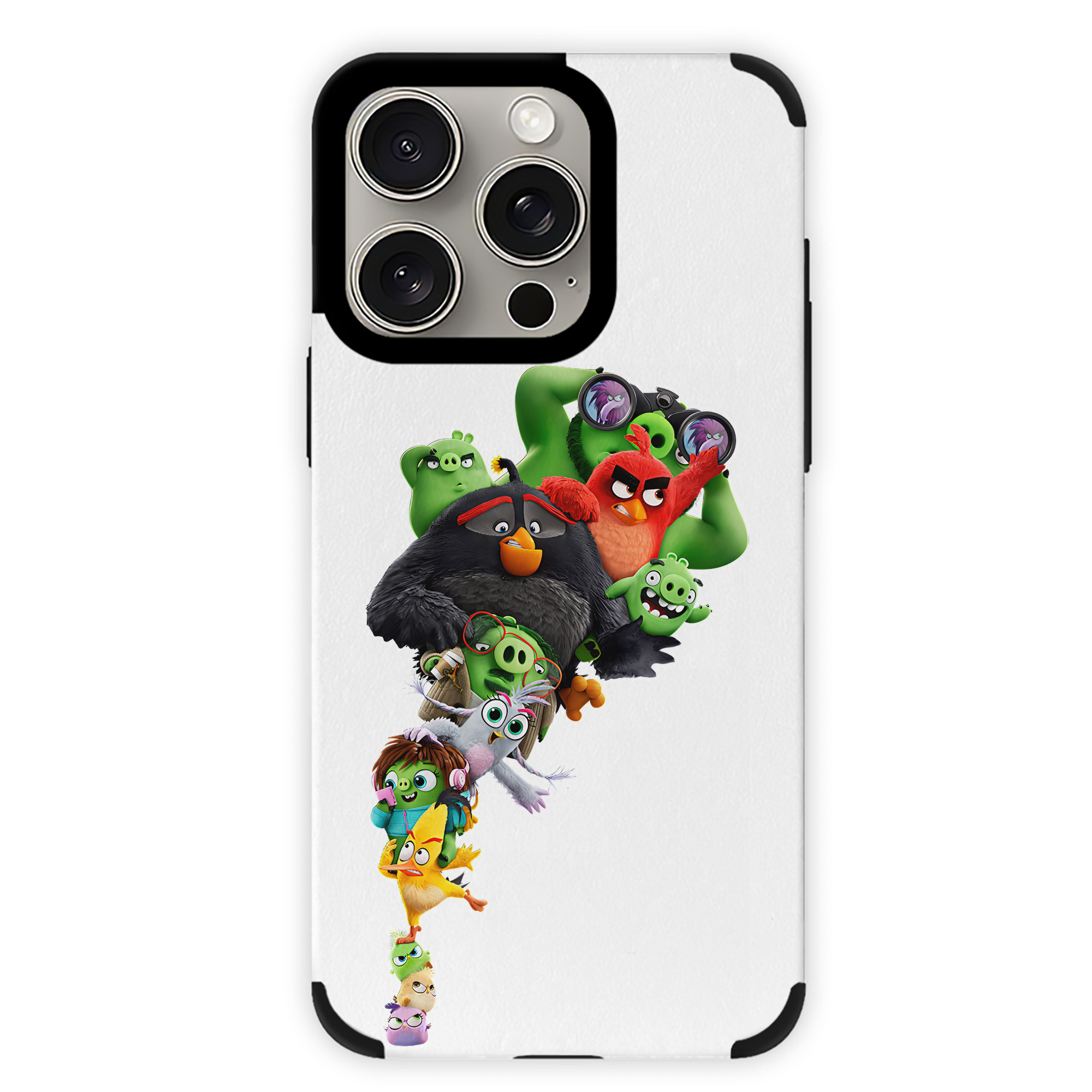 （画像用） Angry Birds アングリーバード 【iPhone15ProMax対応】 PUレザー スマホケース 耐衝撃＆黄変防止
