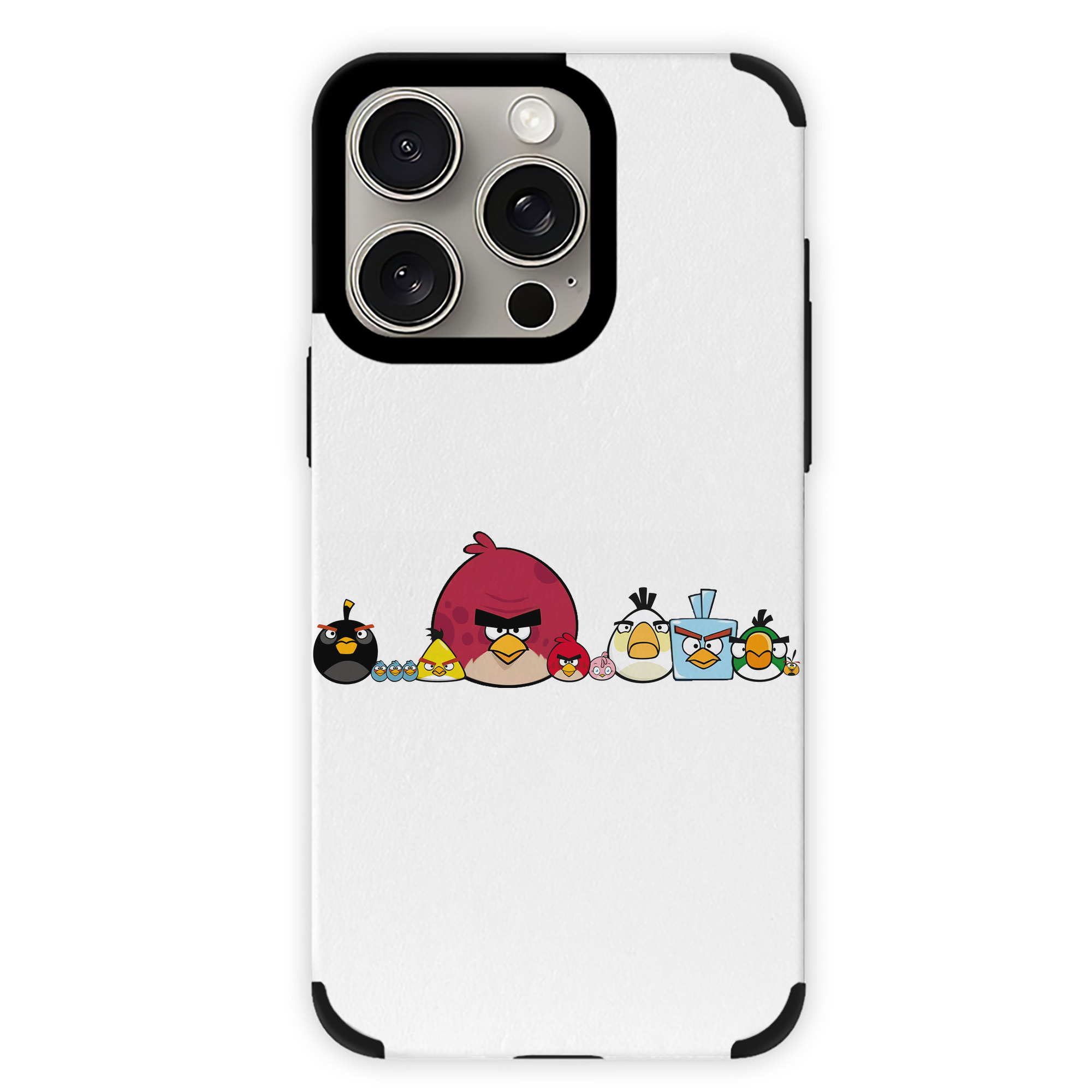 （画像用） Angry Birds アングリーバード 【iPhone15ProMax対応】 PUレザー スマホケース 耐衝撃＆黄変防止