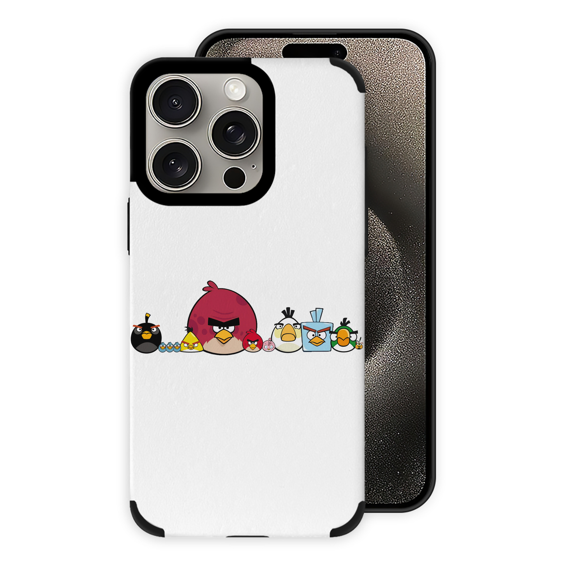 （画像用） Angry Birds アングリーバード 【iPhone15ProMax対応】 PUレザー スマホケース 耐衝撃＆黄変防止