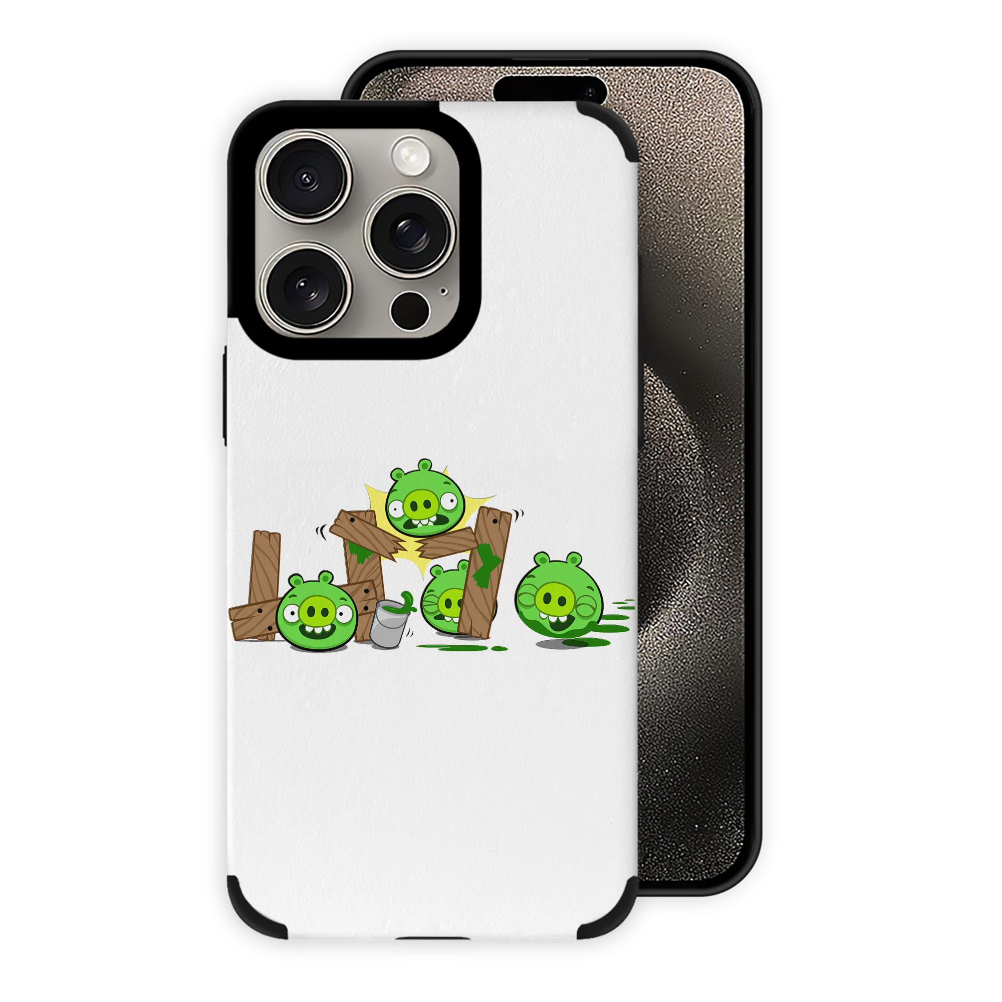 （画像用） Angry Birds アングリーバード 【iPhone15ProMax対応】 PUレザー スマホケース 耐衝撃＆黄変防止