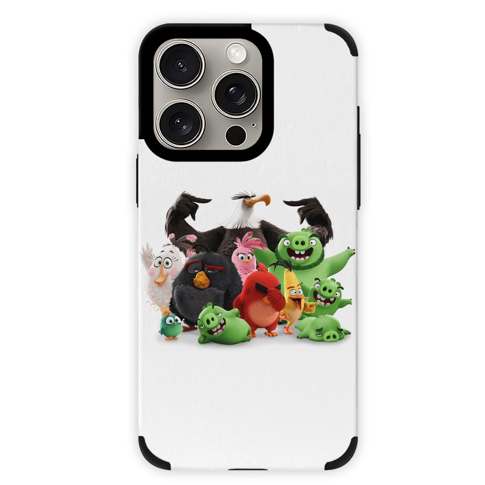 （画像用） Angry Birds アングリーバード 【iPhone15ProMax対応】 PUレザー スマホケース 耐衝撃＆黄変防止