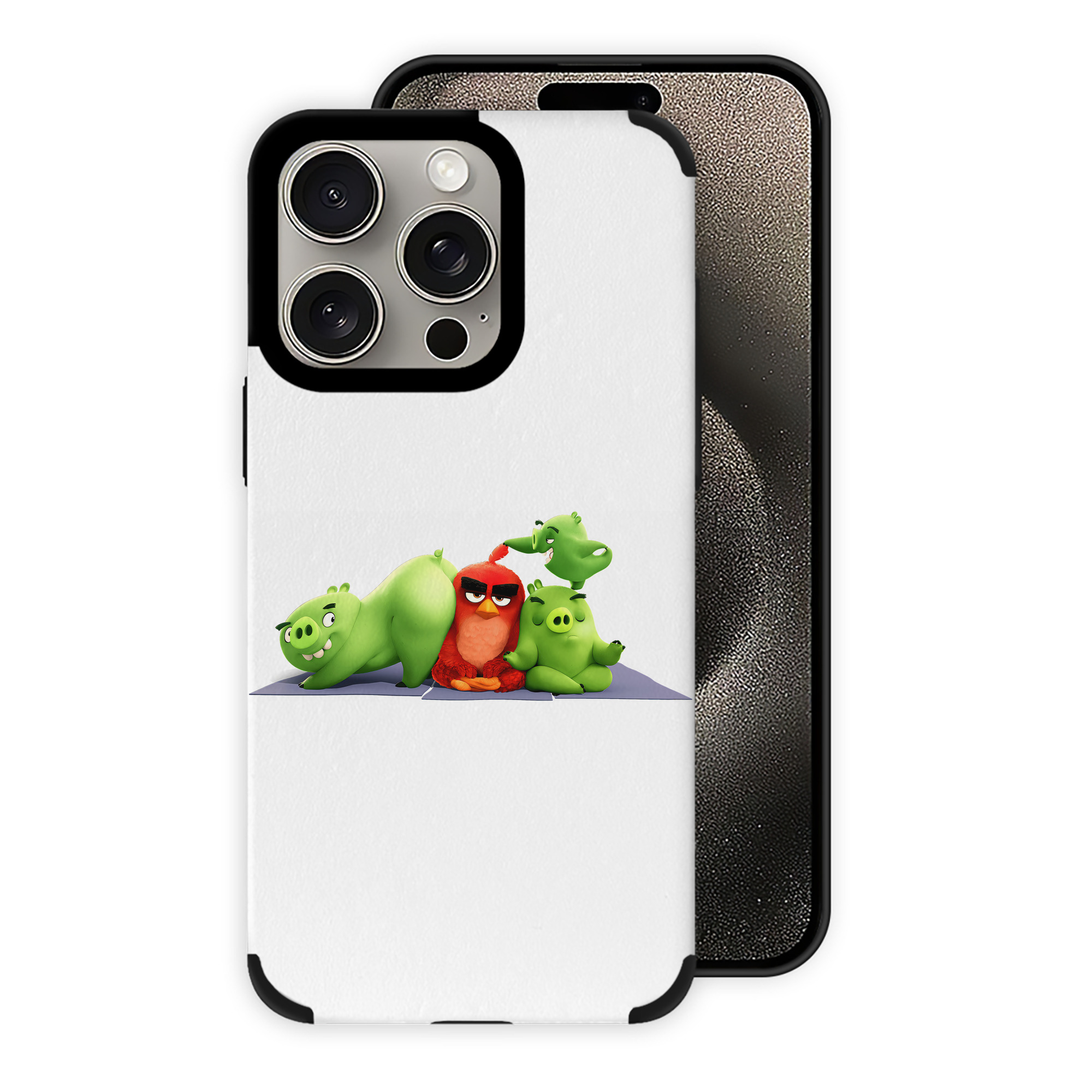 （画像用） Angry Birds アングリーバード 【iPhone15ProMax対応】 PUレザー スマホケース 耐衝撃＆黄変防止
