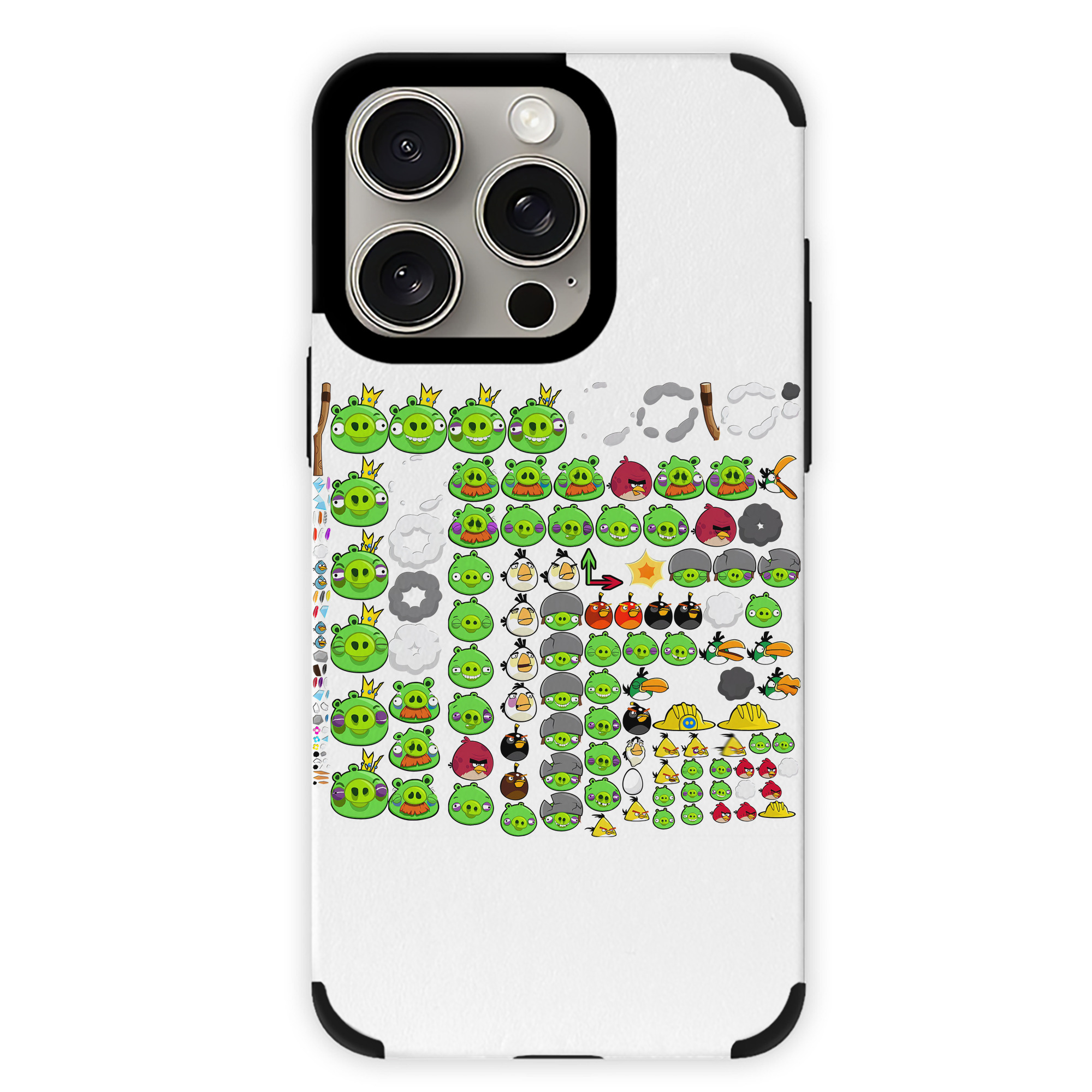 （画像用） Angry Birds アングリーバード 【iPhone15ProMax対応】 PUレザー スマホケース 耐衝撃＆黄変防止