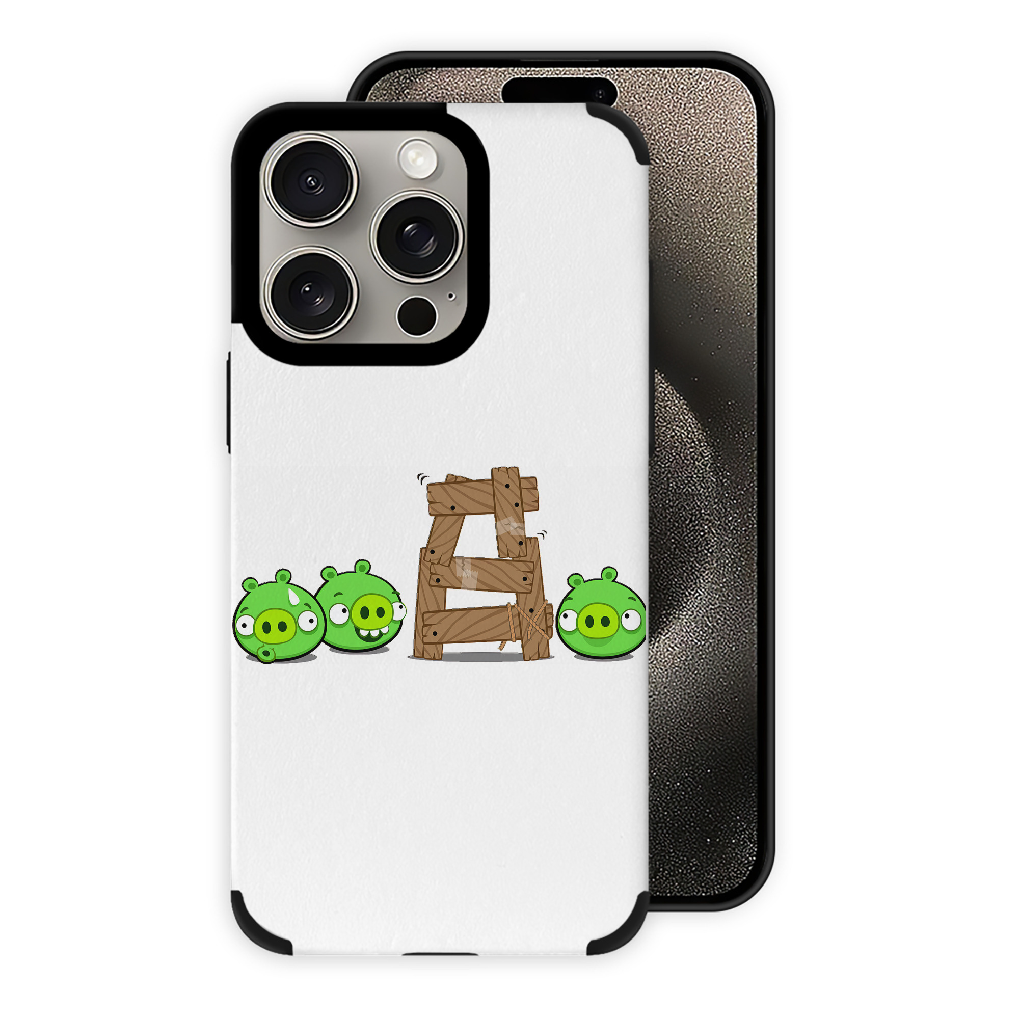 （画像用） Angry Birds アングリーバード 【iPhone15ProMax対応】 PUレザー スマホケース 耐衝撃＆黄変防止