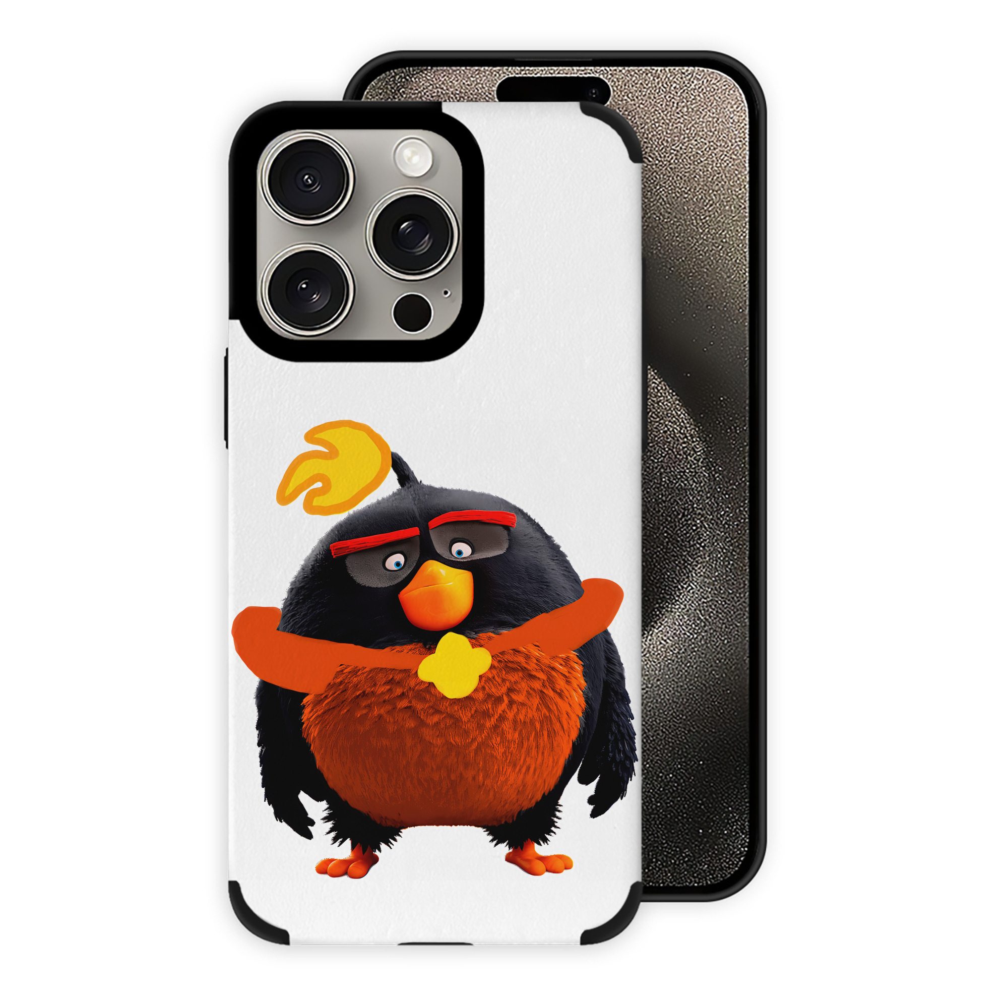 （画像用） Angry Birds アングリーバード 【iPhone15ProMax対応】 PUレザー スマホケース 耐衝撃＆黄変防止