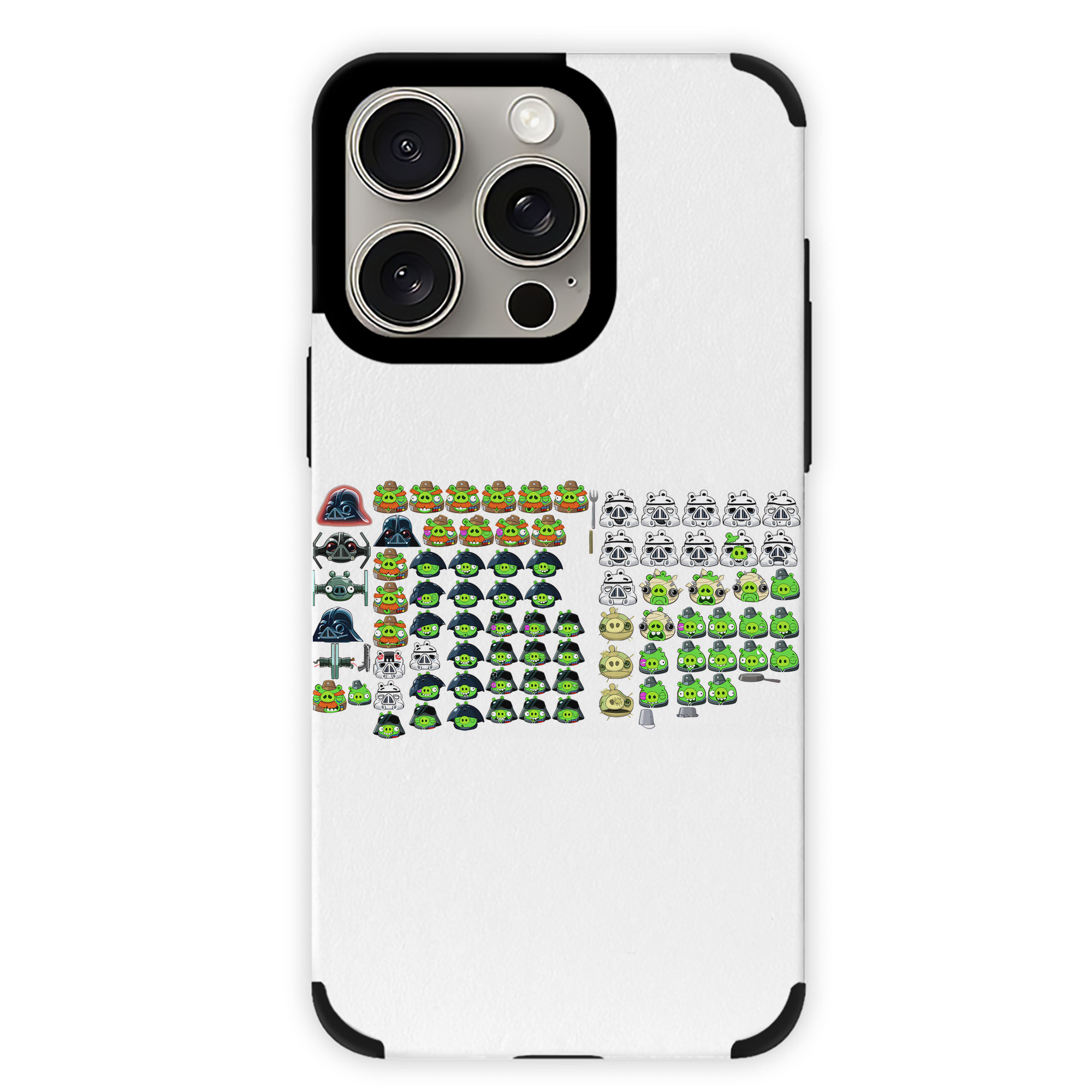（画像用） Angry Birds アングリーバード 【iPhone15ProMax対応】 PUレザー スマホケース 耐衝撃＆黄変防止