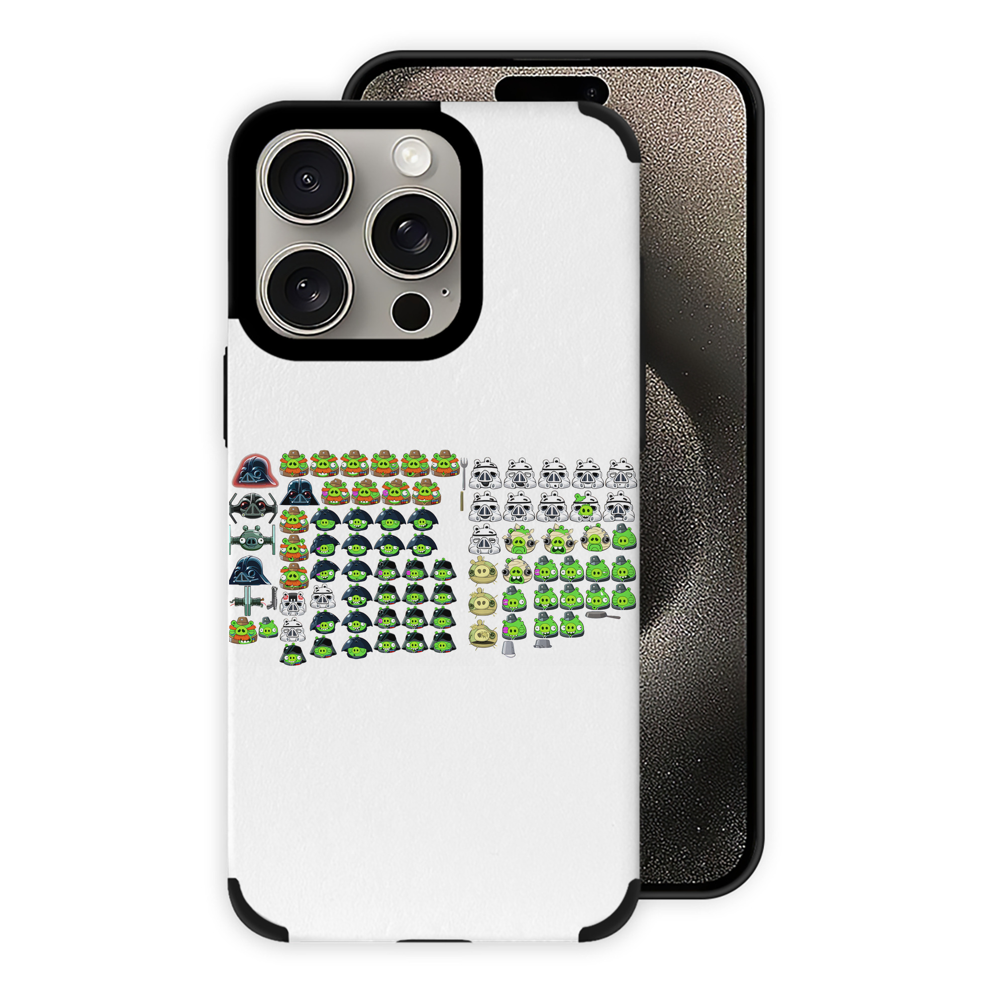 （画像用） Angry Birds アングリーバード 【iPhone15ProMax対応】 PUレザー スマホケース 耐衝撃＆黄変防止