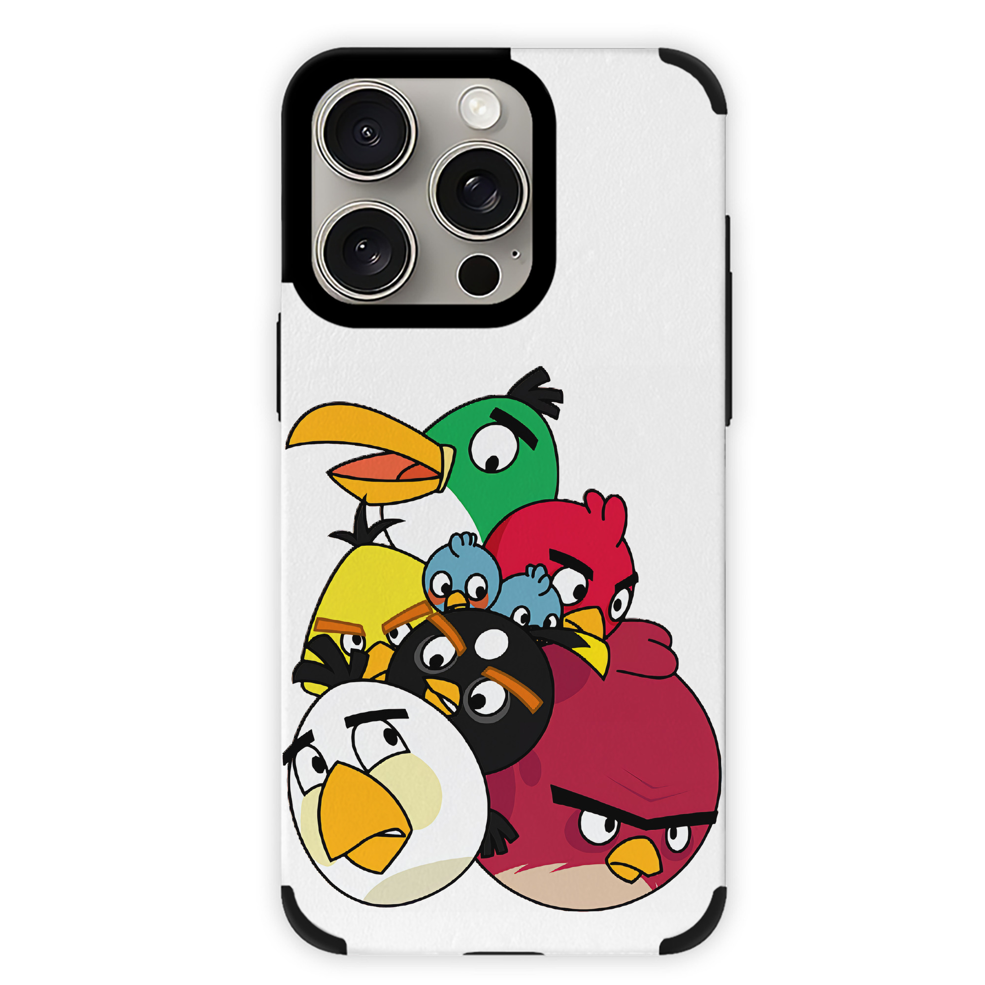 （画像用） Angry Birds アングリーバード 【iPhone15ProMax対応】 PUレザー スマホケース 耐衝撃＆黄変防止