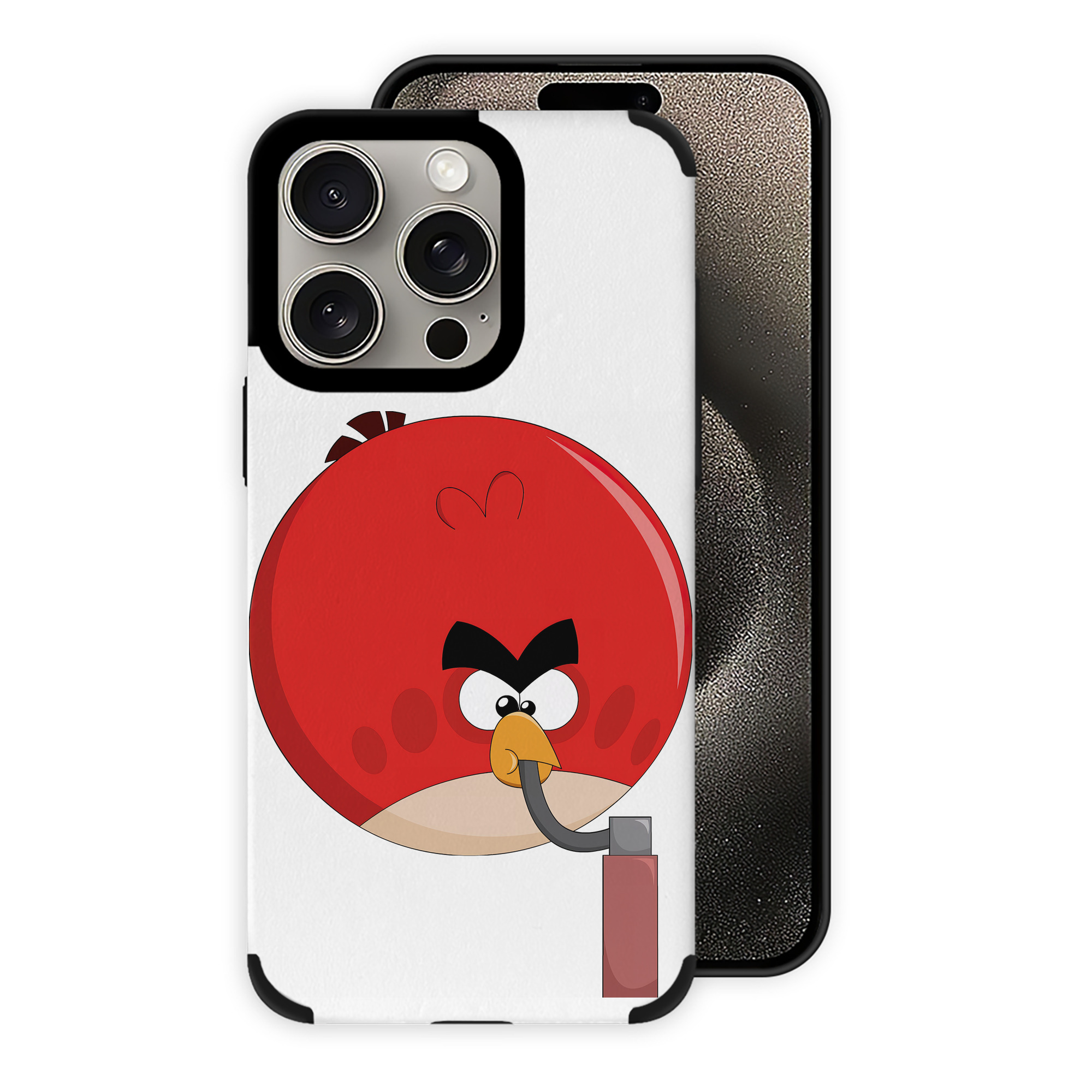 （画像用） Angry Birds アングリーバード 【iPhone15ProMax対応】 PUレザー スマホケース 耐衝撃＆黄変防止